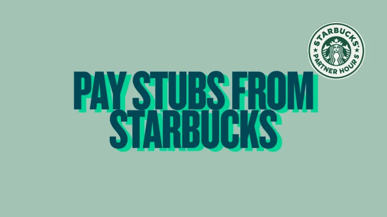 Pay Stubs from Starbucks