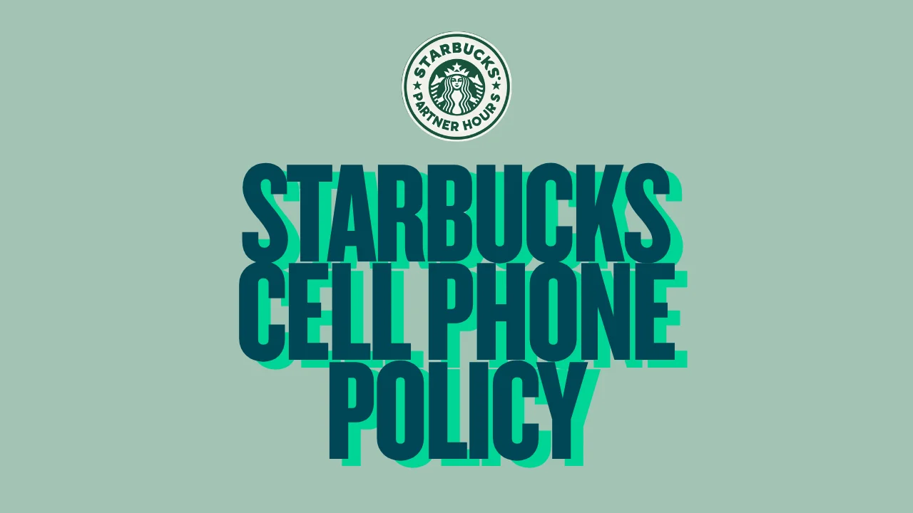Starbucks employee checking phone policy guidelines in-store—learn what’s allowed and how it impacts staff during shifts.