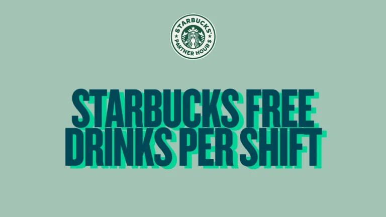 Barista enjoying Starbucks free drinks per shift, smiling behind the counter with fresh coffee cups—discover how employees get this tasty perk!