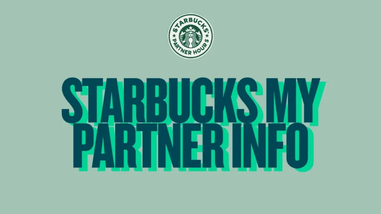 Starbucks My Partner Info login screen on a laptop, showing employee dashboard access—click to explore benefits, schedules, and partner tools easily.