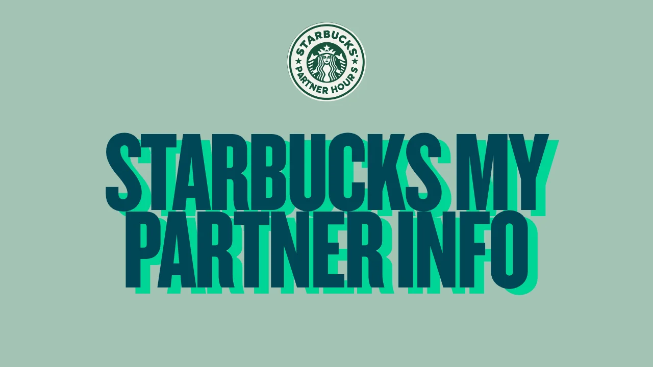 Starbucks My Partner Info login screen on a laptop, showing employee dashboard access—click to explore benefits, schedules, and partner tools easily.