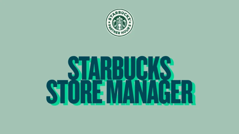 Starbucks Store Manager leading a busy café team with a smile, organizing baristas and ensuring great customer service—see how this role brings coffee shops to life.