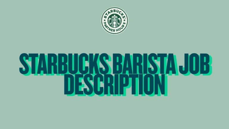 Starbucks Barista Job Description
