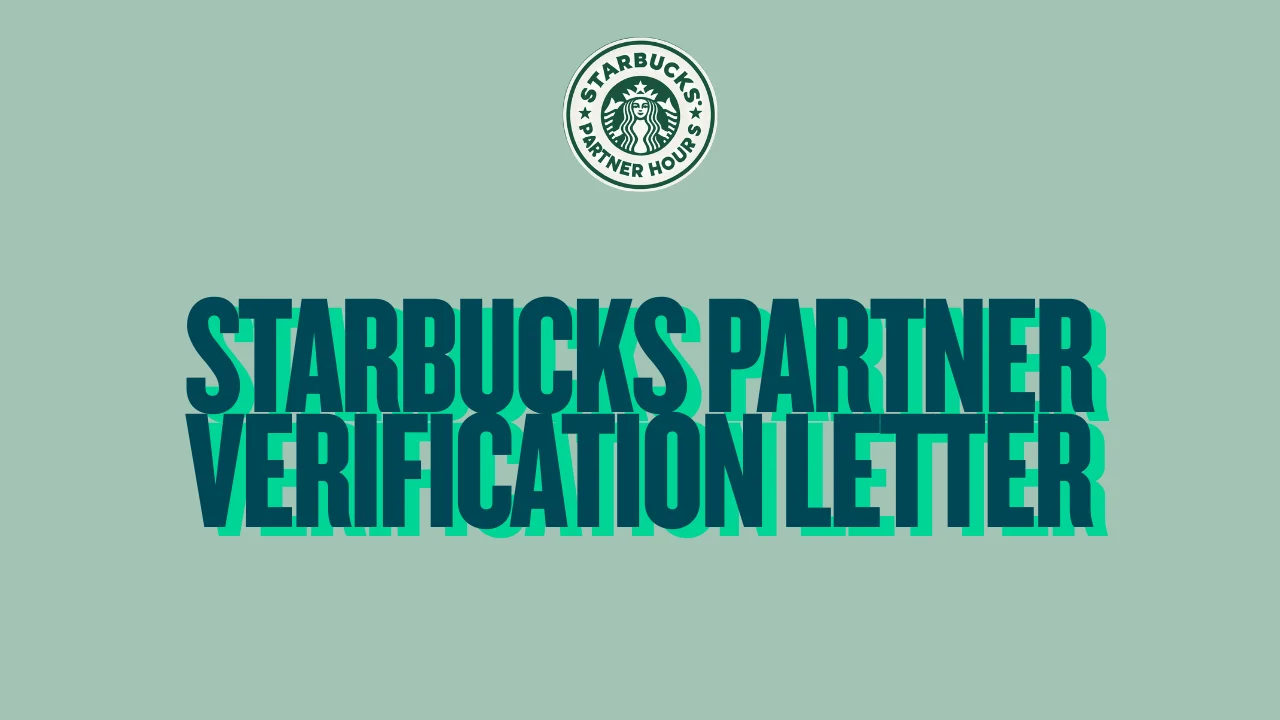 Starbucks Partner Verification Letter – How to request employment verification